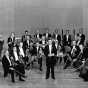 Black and white photograph of the St. Paul Chamber Orchestra on stage, ca. 1959.