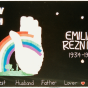 Color image of a quilt panel memorializing Emilian Reznicek, 1988.