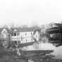 Black and white photograph of Tennessee Street during flood, 1952.