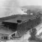 Black and white photograph of the Northwest Thresher Company, Stillwater, 1907. Photograph by John Runk Jr.