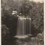 Black and white photograph of Minneopa Falls, ca. 1865. Photograph by Whitney’s Gallery.
