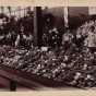 Black and white photograph of a fruit display at the Minnesota State Fair, 1899.