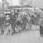 The children of Franklin School being escorted across the street by school police, St. Paul.