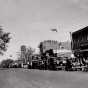 Black and white photograph of a parade in Slayton, 1930.