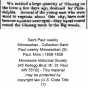 Clipping from the St. Paul Weekly newspaper, June 11, 1859, that mentions people squatting “round the Ginseng Roots in the Big Woods”