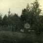 Black and white photograph of a sign on Highway 61 marking “Stickney’s Cabins & Store,” ca. 1940. 