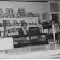 Black and white photograph of the interior of Stickney’s grocery store, ca. 1950. 