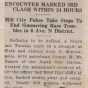 Headline and text of an article (“Crowd of 500 See Cop Get Worst of Struggle for Gun”) published in the Northwestern Bulletin, an African American newspaper based in St. Paul, on June 24, 1922. Public domain.