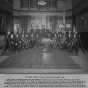 Black and white photograph of a Grand Army of the Republic meeting at the second state capitol, 1909.