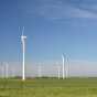 Color image of Wind turbines near Chandler in Murray County, 2014.