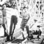 Roller coaster crew at Wonderland Park, Minneapolis; Robert Mauritz Swenson is second from left.