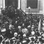 Black and white photograph of Funeral of Rabbi Samuel Deinard, Temple Israel, Minneapolis, October 16, 1921.