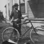 Man with bicycle