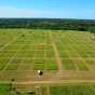 Aerial view of the BigBio project inside Cedar Creek Ecosystem Science Reserve.