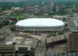 Color image of the Hubert H. Humphrey Metrodome, Minneapolis, 2007. 