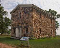 Color image of the Lower Sioux Agency Warehouse, 2012