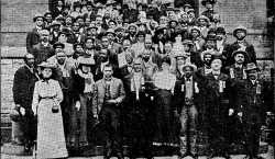 Black and white photograph of members of the Afro-American Council, in session at St. Paul