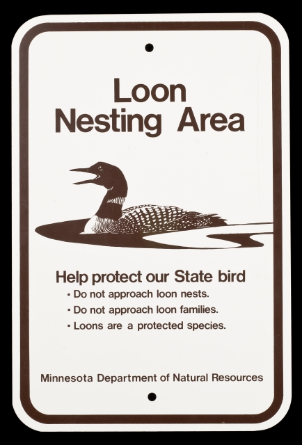 Minnesota DNR Loon sign