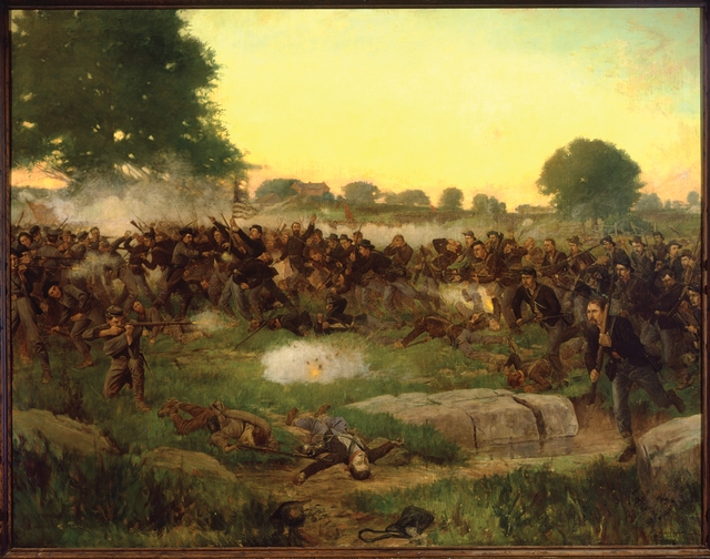 Battle of Gettysburg oil painting by Rufus Zogbaum MNopedia