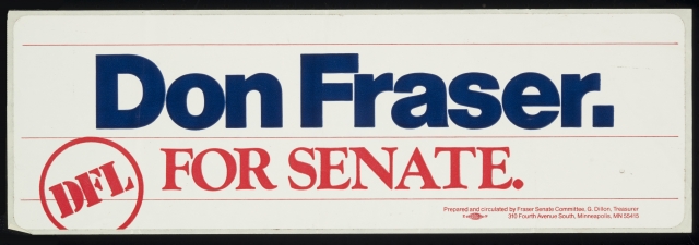 Don Fraser bumper sticker