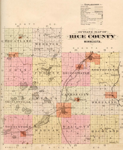 Plat map of Rice County | MNopedia