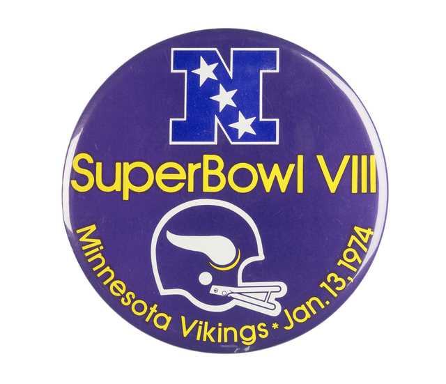 Minnesota Vikings, Super Bowl VIII button