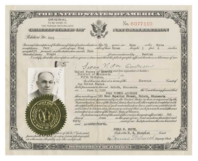 United States Certificate Of Naturalization MNopedia   1994.258.92 