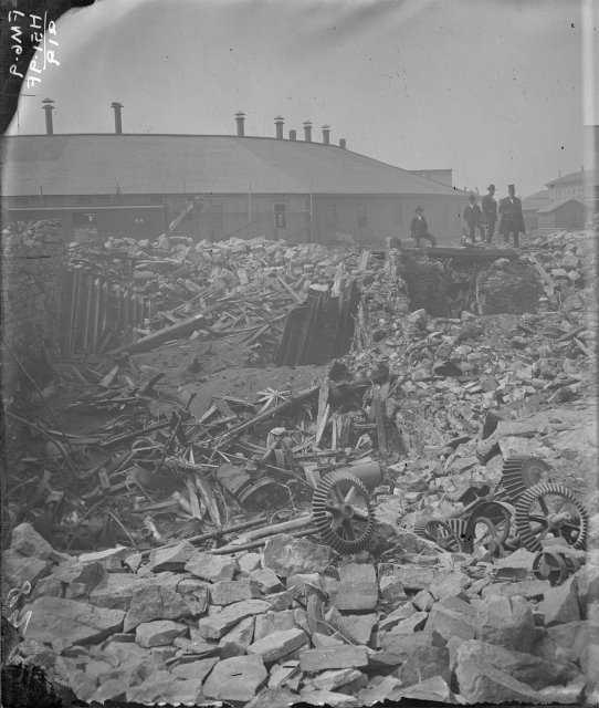 Ruins of Washburn A Mill after explosion, Minneapolis