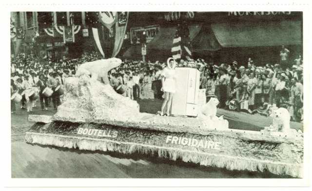 Boutell’s frigidaire Aquatennial parade float, ca. 1950