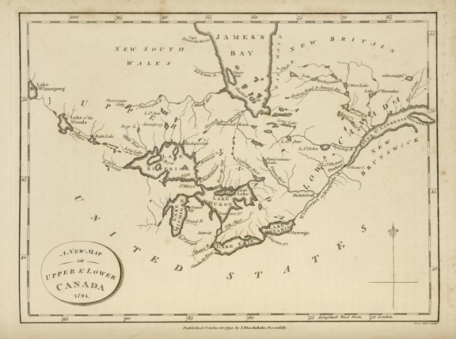 Map of Upper and Lower Canada | MNopedia