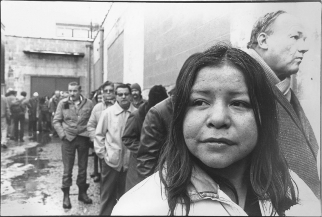 People waiting to enter the House of Charity