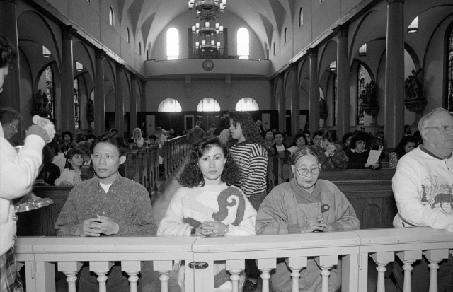 Communion inside St. Adalbert Church