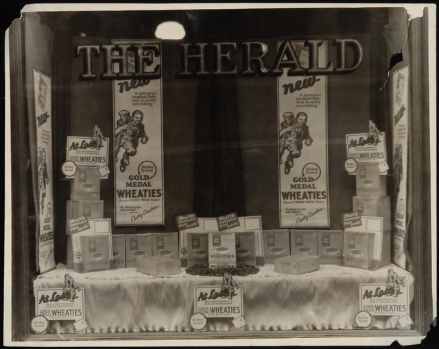 Window display featuring Wheaties