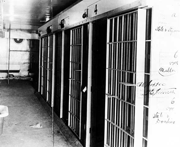 Cellblock in Duluth police station