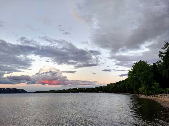 Lake Pepin viewed from inside Frontenac State Park