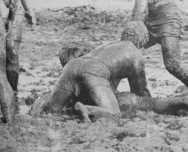 Mud-wrestling event at Westbrook Hospital Days