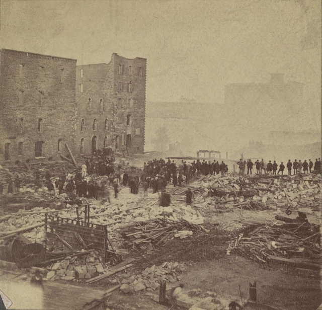 Ruins of Washburn A Mill and other mills after explosion