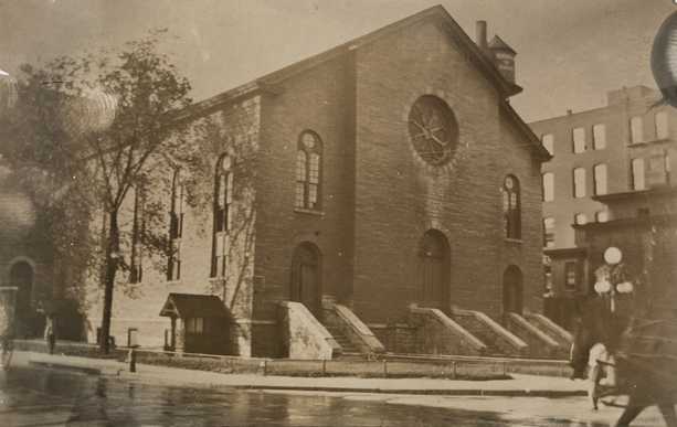 Black and white photograph of the third Cathedral of St. Paul, 1914. Photograph by Charles D. Lundin.