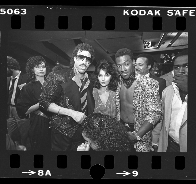 Lionel Richie, Apollonia Kotero, and Eddie Murphy at the Purple Rain premiere