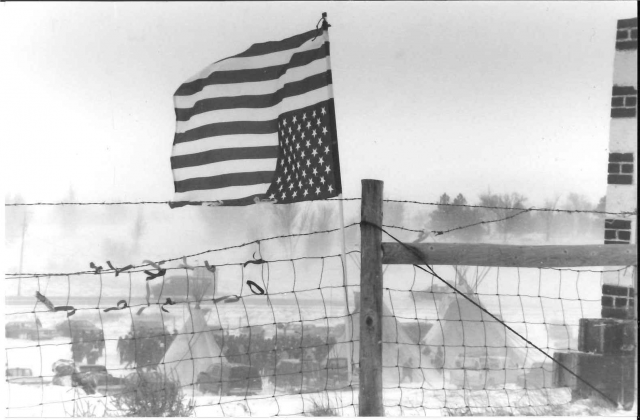 Upside Down American Flag Flying At Wounded Knee Mnopedia