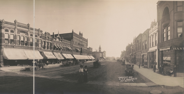 Detail of a panoramic view of downtown Albert Lea