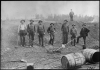 Blast hole drilling crew at the Mahoning Mine, Hibbing