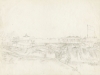 Graphite drawing of Fort Snelling, 1863.