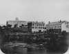 Black and white photograph of view of Winslow House, Upton Block and Jarrett House, St. Anthony.