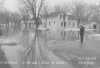 Black and white photograph of Chaska Flood, Oak and Second Streets, 1965