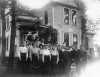 Black and white photograph of Hutchinson High School class at Harrington-Merrill House, Hutchinson, 1900.