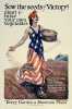 Color poster produced for the National War Garden Commission. Designed by illustrator James Montgomery Flagg, c.1918.