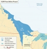 Map of Glacial Lake Agassiz 9,3000 years ago