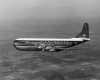 Black and white photograph of Northwest Airlines Stratocruiser, c.1955. Photographed by Don Berg Photography.