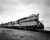 Black and white photograph of Great Northern Railway diesel locomotives #2010, 2005, and 2012. Photograph by Charles R. Pearson Photography, ca. 1935–1945.